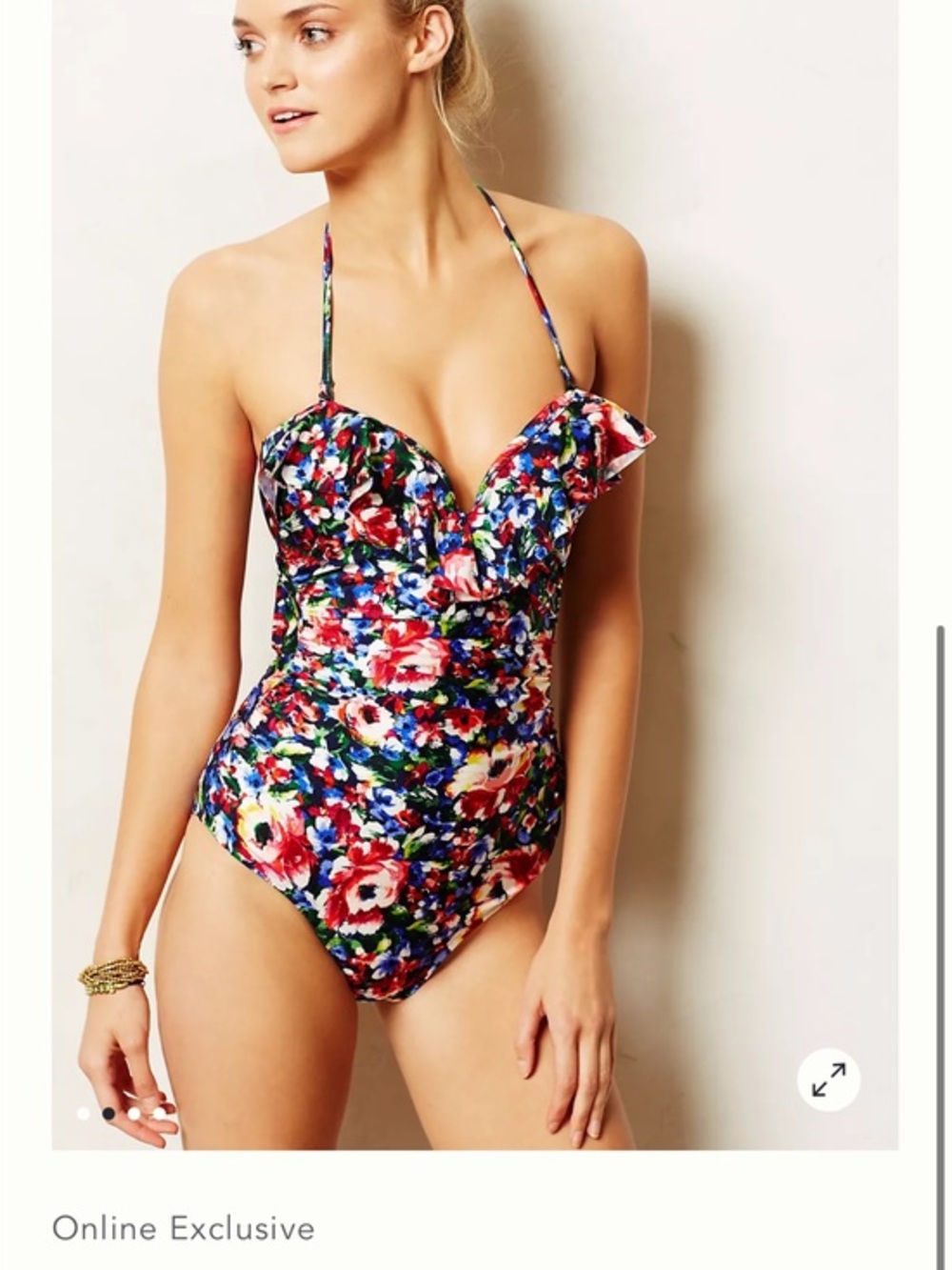 Zimmerman Ruffle Maillot One Piece Swimsuit Floral Multicolor